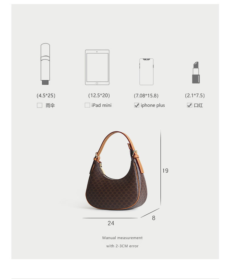 Women's bag Lisa same style French medieval armpit bag 2022 new old flower shoulder bag messenger bag portable baguette bag