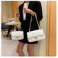 Women's Shoulder Bag Pu Leather Lingge Pattern Women's Straddle Small Bag Brand Designer Simplicity Girl's Purse Handbag