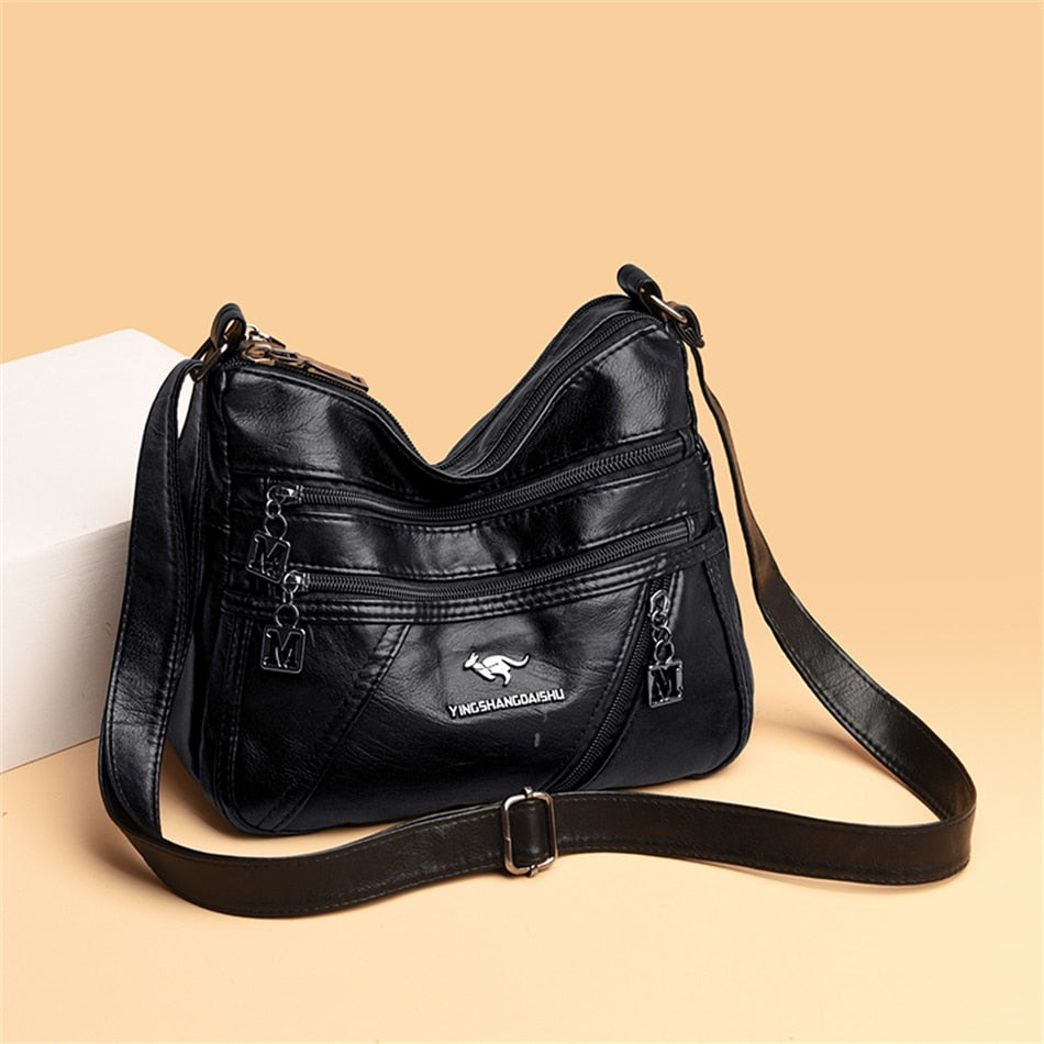 High Quality Soft Leather Luxury Purses and Handbags Women Bags Designer Multi-pocket Crossbody Shoulder Bags for Women