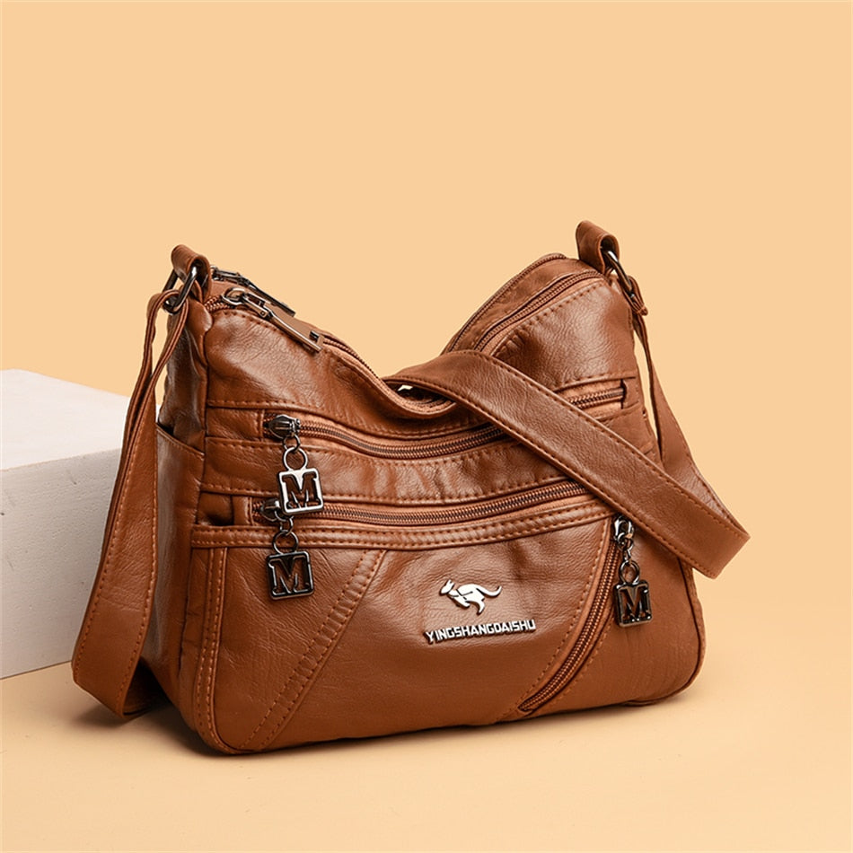 High Quality Soft Leather Luxury Purses and Handbags Women Bags Designer Multi-pocket Crossbody Shoulder Bags for Women