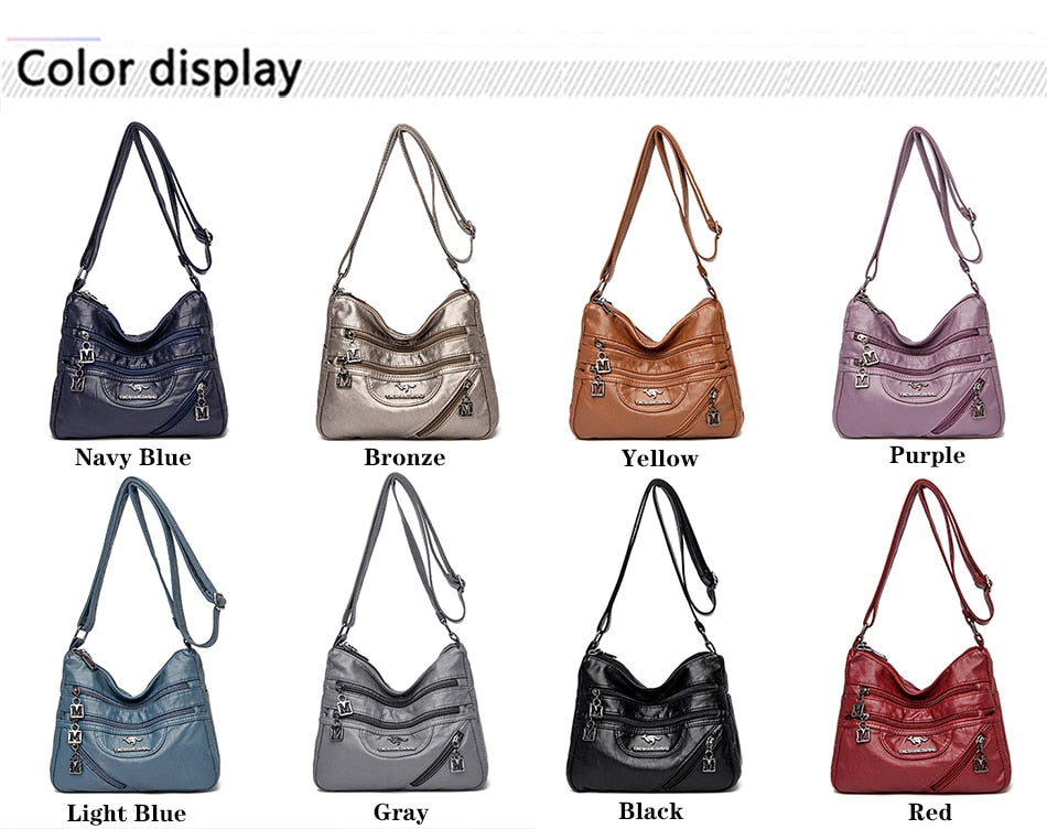 High Quality Soft Leather Luxury Purses and Handbags Women Bags Designer Multi-pocket Crossbody Shoulder Bags for Women