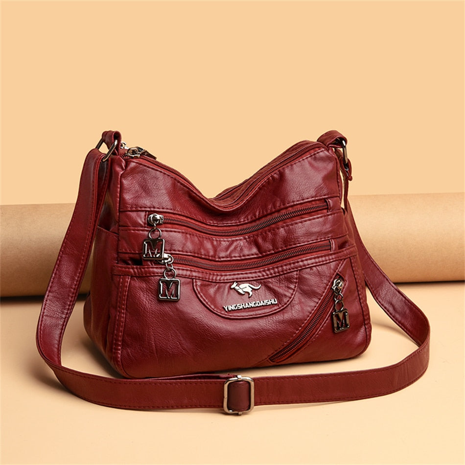 High Quality Soft Leather Luxury Purses and Handbags Women Bags Designer Multi-pocket Crossbody Shoulder Bags for Women