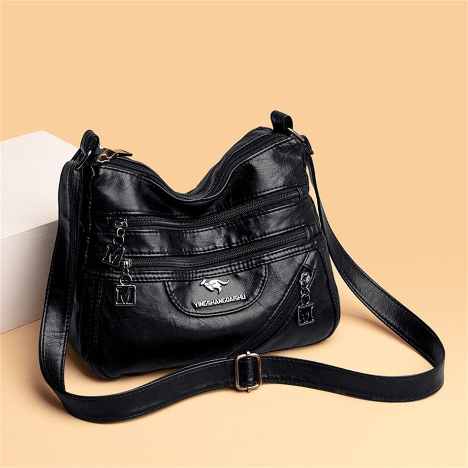 High Quality Soft Leather Luxury Purses and Handbags Women Bags Designer Multi-pocket Crossbody Shoulder Bags for Women